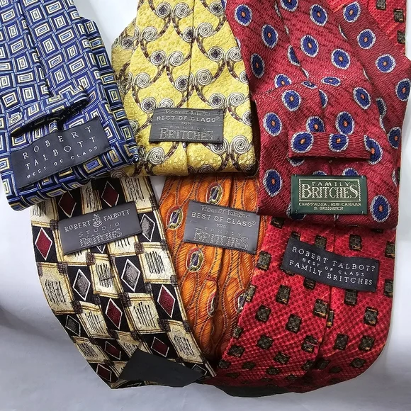 Robert Talbott 100% Silk Ties Bundle Of 6 Funky Patterns
